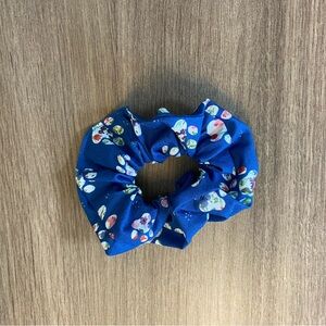 Beautiful Paw Animal Print Handmade Scrunchie, Blue/Multicolour